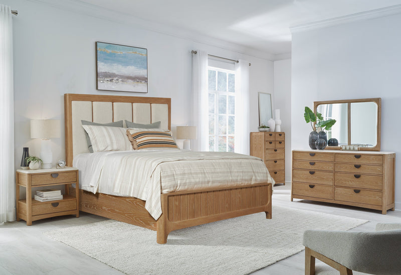 Parker House Escape - Bedroom King Panel Bed 2 Nightstands Dresser with Mirror and Chest