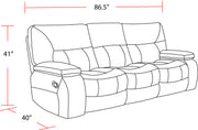 Parker Living Chapman - Polo Manual Reclining Sofa Loveseat and Recliner - MCHA-421-POL