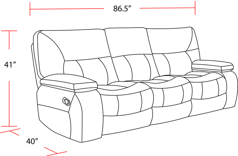 Parker Living Chapman - Polo Manual Reclining Sofa and Loveseat - MCHA-42-POL