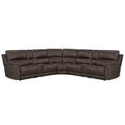 Parker Living Easton - Steamboat Brown 7 Piece Zero Gravity Power Reclining Sectional with Power Adjustable Headrests