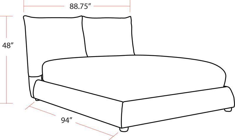 Parker Living Sleep Cumulus - Cozy Charcoal King Bed