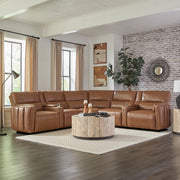 Parker Living Modesto 7 Piece Modular Power Reclining Sectional with Power Adjustable Headrests