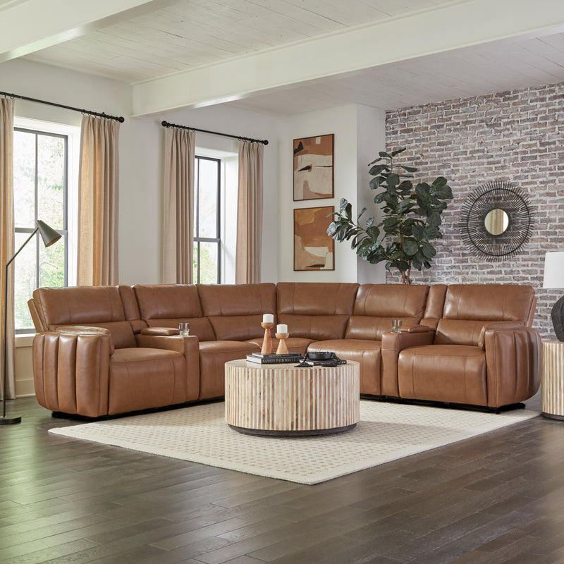 Parker Living Modesto 7 Piece Modular Power Reclining Sectional with Power Adjustable Headrests