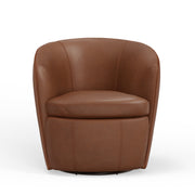 Parker Living Barolo 100% Italian Leather Swivel Club Chair