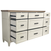 Parker House Americana Modern Bedroom Queen Shelter Bed 2 Nightstands and Dresser with Mirror