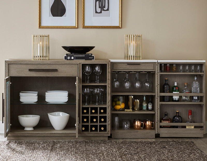 Parker House Pure Modern Dining Multi-Functional Server with Bar Cabinet