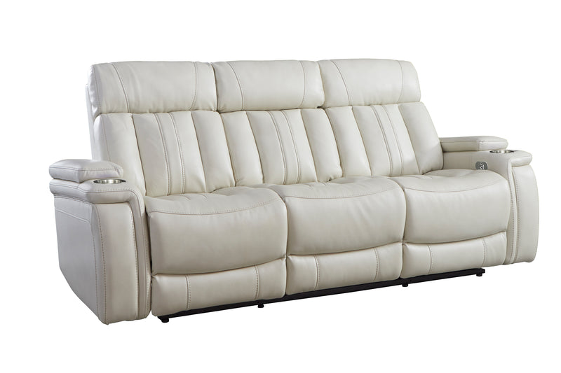 Parker Living Royce - Fantom Ivory Power Reclining Sofa with Drop Down Console