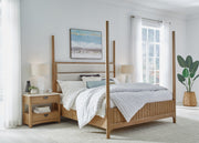 Parker House Escape - Bedroom King Poster Bed with 2 Nightstands