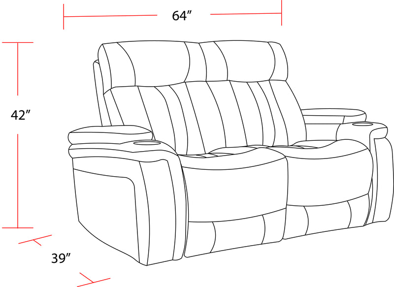 Parker Living Royce - Fantom Brown Power Reclining Loveseat