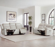 Parker Living Atlantis - Whisper Ivory Power Reclining Zero Gravity Console Loveseat
