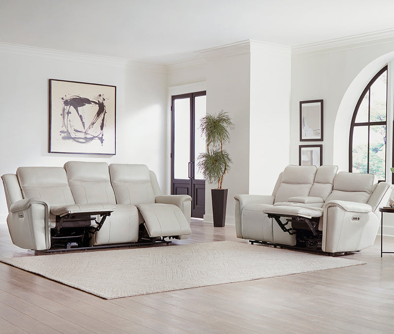 Parker Living Atlantis - Whisper Ivory Power Reclining Zero Gravity Console Loveseat