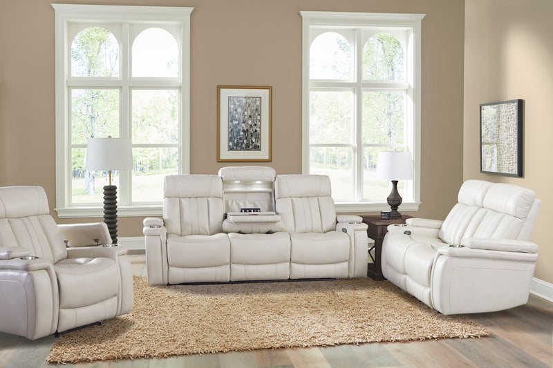 Parker Living Royce - Fantom Ivory Power Reclining Sofa Loveseat and Recliner