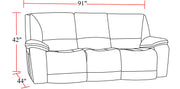 Parker Living Vail - Burnt Sienna Power Reclining Sofa Loveseat and Recliner