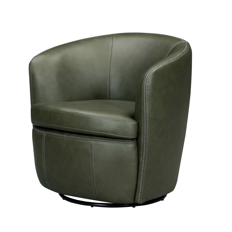 Parker Living Barolo 100% Italian Leather Swivel Club Chair