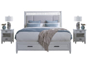 Parker House Americana Modern Bedroom King Shelter Bed with 2 Nightstands
