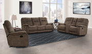 Parker Living Cooper - Shadow Brown Reclining Console Loveseat