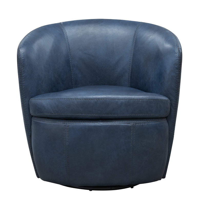 Parker Living Barolo 100% Italian Leather Swivel Club Chair