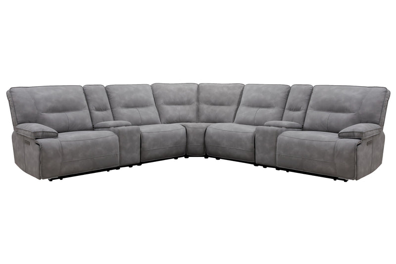 Parker Living Gladiator 7 Piece Modular Power Zero Gravity Reclining Sectional with Power Adjustable Headrests