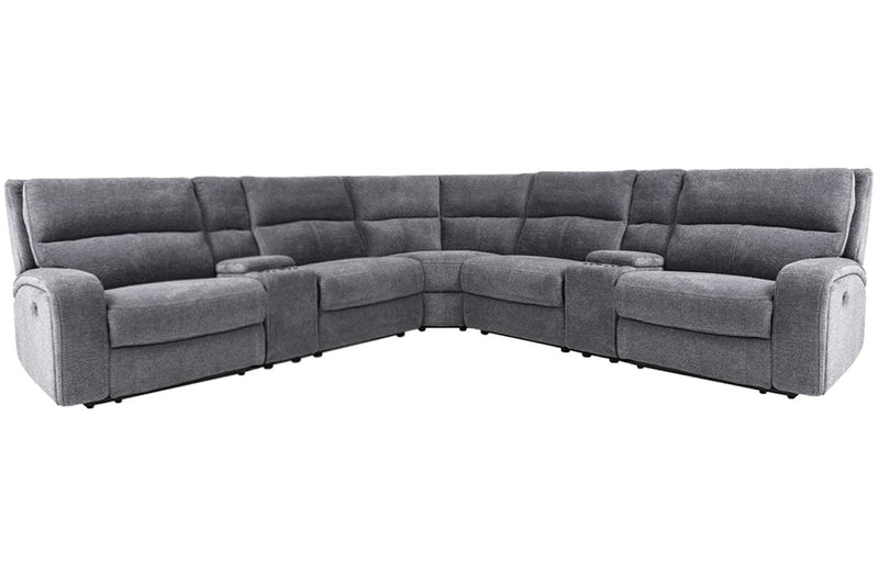 Parker Living Polaris 7 Piece Modular Power Reclining Sectional with Power Adjustable Headrests