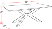 Parker House Crossings - Monaco Dining 86 In. Rectangular Dining Table