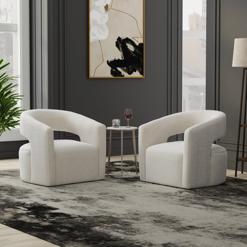 Parker Living Orbit - Elise Natural Open Back Accent Chair Two Pack