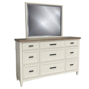 Parker House Americana Modern Bedroom Queen Shelter Bed 2 Nightstands Dresser with Mirror and Chest