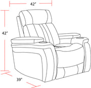 Parker Living Royce - Fantom Ivory Power Recliner
