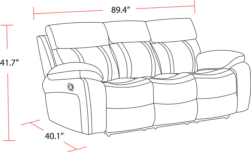 Parker Living Theon - Stokes Toffee Manual Reclining Sofa and Recliner