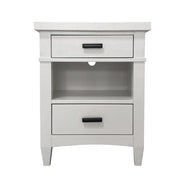 Parker House Americana Modern Bedroom Queen Platform Bed 2 Nightstands and Dresser with Mirror