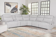 Parker Living Alpine - Airy Midnight 6 Piece Zero Gravity Power Reclining Sectional with Power Adjustable Headrests