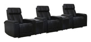 Parker Living Phoenix Zero Gravity Power 3 Seat Home Theater Seating with 2 Wedges and Immersive Audio
