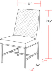Parker House Diamond - Elise Navy Dining Chair (2/CTN Sold in pairs)