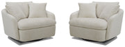 Parker Living Boomer Large Swivel Chair with 2 Toss Pillows Two Pack