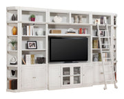 Parker House Boca 7 Piece Entertainment Wall with Corner Bookcases