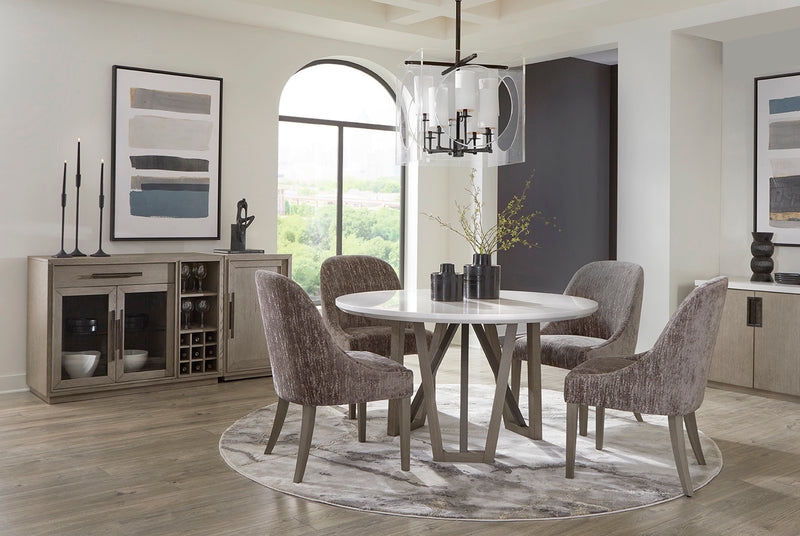 Parker House Pure Modern Dining 54 In. Round Table with Wood Base