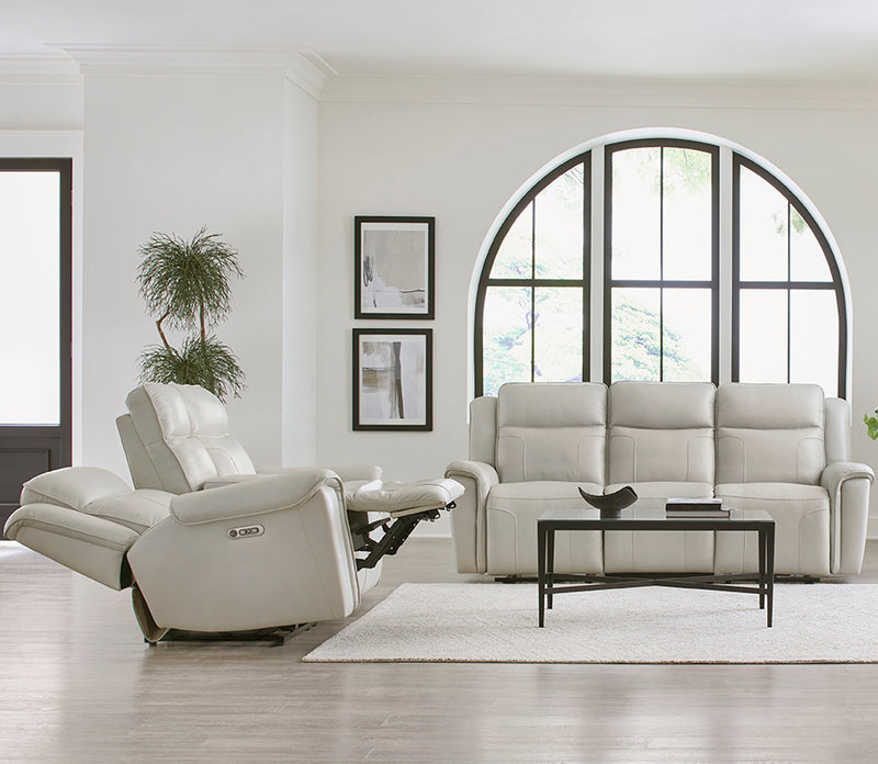 Parker Living Atlantis - Whisper Ivory Power Reclining Zero Gravity Console Loveseat