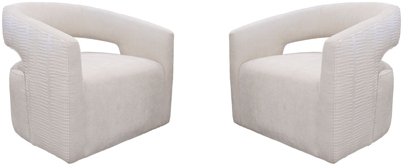 Parker Living Orbit - Elise Natural Open Back Accent Chair Two Pack