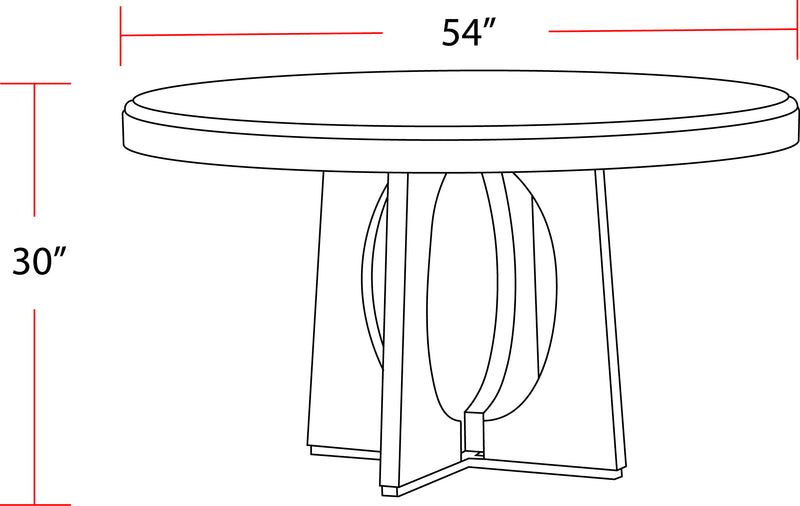 Parker House Escape - Dining 54" Round Table with buffet server & 4 barrel chairs