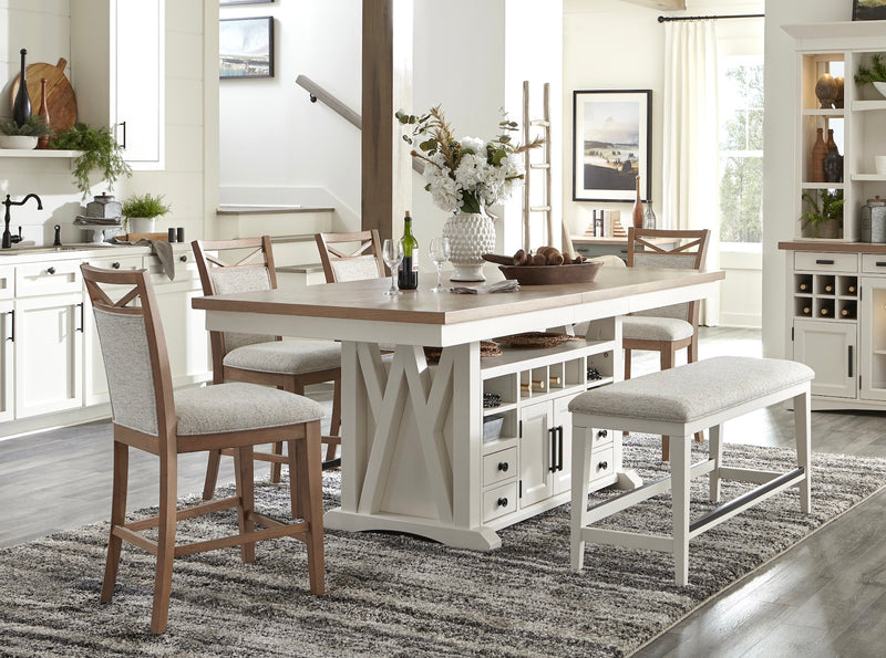 Parker House Americana Modern Dining Upholstered Counter Chair Two Pack