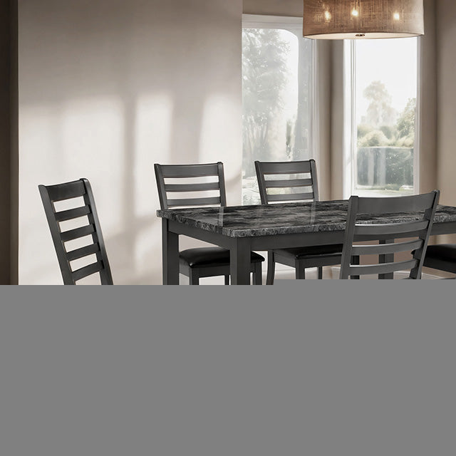Adia 7 Pc Dinning Table Set Grey & Brown