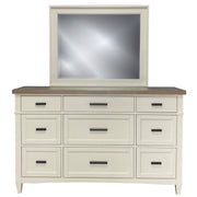 Parker House Americana Modern Bedroom Queen Platform Bed 2 Nightstands and Dresser with Mirror