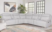 Parker Living Alpine - Airy Midnight 7 Piece Zero Gravity Power Reclining Sectional with Power Adjustable Headrests