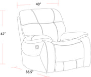 Parker Living Cooper - Shadow Grey Glider Recliner Two Pack