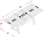 Parker House Lodge Dining Counter Table with 2 Sling Stools 6 X-Back Stools Buffet with Hutch