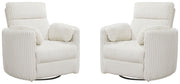 Parker Living Radius - Mega Ivory Power Swivel Glider Recliner Two Pack