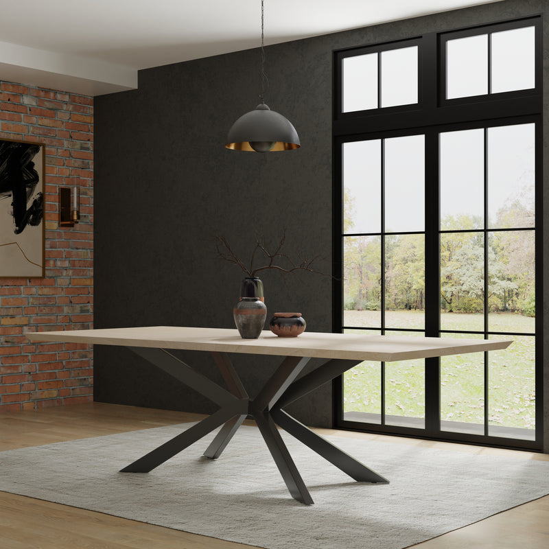 Parker House Crossings - Monaco Dining 86 In. Rectangular Dining Table With 4 Upholstered Chairs - DMON-5PC-86REC-DSLP-MTIV