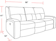 Parker Living Polaris - Slate Power Reclining Sofa and Loveseat