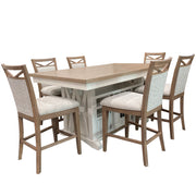 Parker House Americana Modern Dining 72 inch Island Counter Height Extendable Dining Table