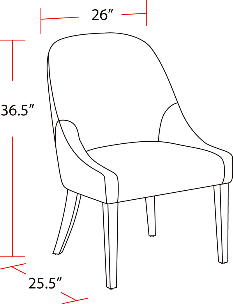 Parker House Pure Modern Dining Upholstered Armless Side Chair