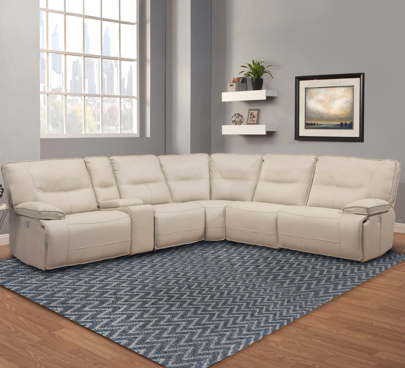 Parker Living Spartacus 6 Piece Modular Power Reclining Sectional with Power Adjustable Headrests